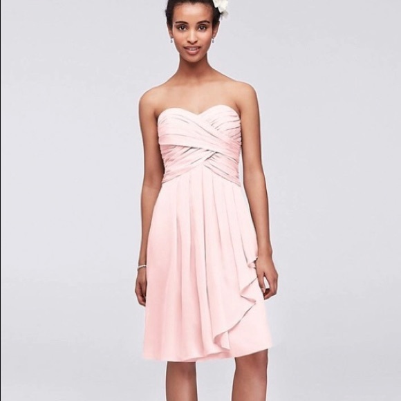 David's Bridal Dresses & Skirts - Strapless Chiffon Sweetheart Dress David’s Bridal
